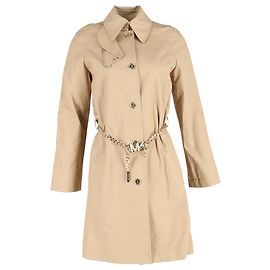 Trench coat in cotone beige con cintura a catena Michael Michael Kors Beige