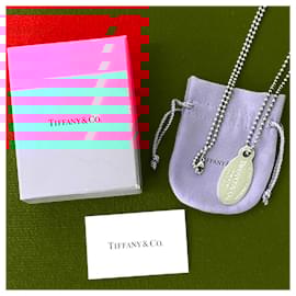 Tiffany & Co-Tiffany & Co. Return to Tiffany Silver 925 Necklace-Silvery,Metallic