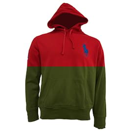 Polo Ralph Lauren-Polo Ralph Lauren Logo Hoodie in Red Cotton-Red