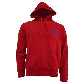 Sudadera de algodón rojo con logo de Polo Ralph Lauren Roja