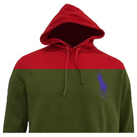 Polo Ralph Lauren-Polo Ralph Lauren Logo Hoodie in Red Cotton-Red
