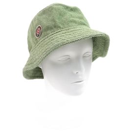 Hermès Chapéu de algodão Terry com patch de sorvete engraçado Hermes Harper Verde