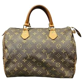 Louis Vuitton-Louis Vuitton Monogram Speedy 30 Handbag-Brown