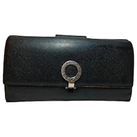 Bulgari-Bvlgari Black Long Wallet for Men-Black