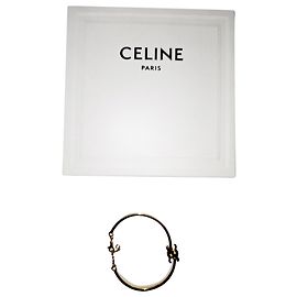 Céline Bracciale articolato Celine Triomphe in metallo dorato D'oro Metallico