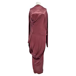Vivienne Westwood-Robe satinée bordeaux-Dark red