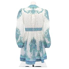 Zimmermann-Robe imprimée manches longues-Blue