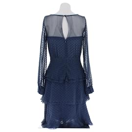 Autre Marque-Robe marine en soie-Navy blue