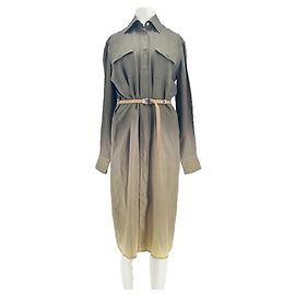 Prada Robe bicolore Khaki