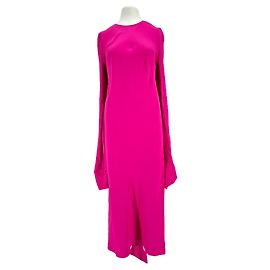 Petar Petrov Satin Kleid lang Rosa Pink