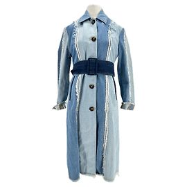 Tod's Trench coat in denim Blu