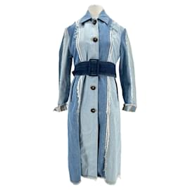 Tod's-Denim trench coat-Blue
