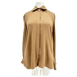 Max Mara Camisa de seda marrom Marrom