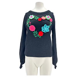 Manoush Schwarzer Wollpullover Schwarz
