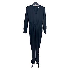 Yves Saint Laurent Black Wool Jumpsuit Size 36 Black