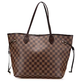 Louis Vuitton-Louis Vuitton Brown Damier Ebene Neverfull MM-Brown