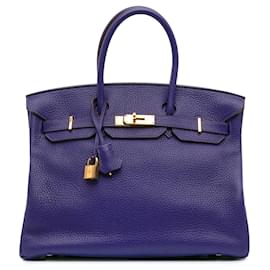 Hermès-Hermès Birkin Retourne 35 en Togo violet-Violet,Violet foncé