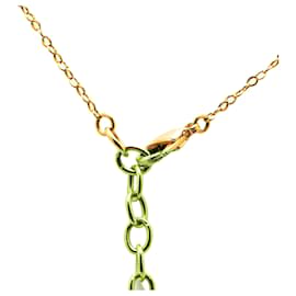 Louis Vuitton-Louis Vuitton Gold Gold Plated Nanogram Pendant Necklace-Silvery,Golden