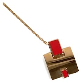 Hermès-Hermes Eileen Chain H Logo Necklace-Pink,Golden
