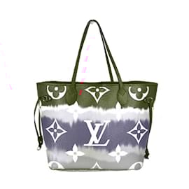 Louis Vuitton-Louis Vuitton Monogram Escar Neverfull MM Tote Bag-Pink,Red
