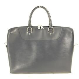 Louis Vuitton-Sac Porte Document Jour Epi Louis Vuitton-Bleu Marine