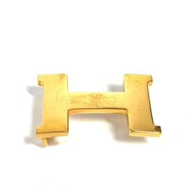Hermès-Boucle de ceinture H en or Hermes-Doré