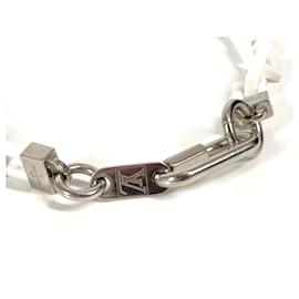 Louis Vuitton-Louis Vuitton MP2350 Collier Square Ceramic Necklace-White
