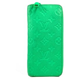 Louis Vuitton Green Taurillon Leather Long Wallet Green