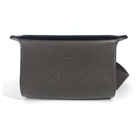 Hermès-Pochette épaule en cuir Togo Hermes-Marron foncé