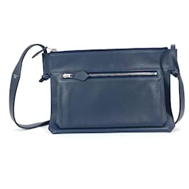 Hermès-Hermes Ultra Pla GM Crossbody Bag-Navy blue