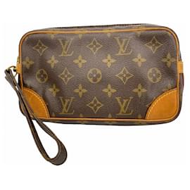 Louis Vuitton-Pochette Marly Dragonne PM Monogram Louis Vuitton-Marron