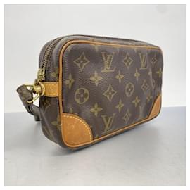 Louis Vuitton-Pochette Marly Dragonne PM Monogram Louis Vuitton-Marron
