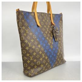 Louis Vuitton-Sac cabas NS V-Line Monogram de Louis Vuitton-Marron,Bleu