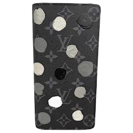 Louis Vuitton-Portefeuille Long Louis Vuitton Monogram Eclipse-Noir