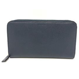 Prada Blau Bi-Fold Geldbörse Blau