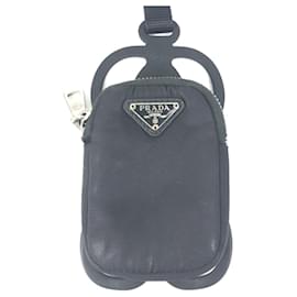 Prada-Prada Triangle Logo Plate Smartphone Pouch-Black