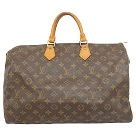 Louis Vuitton-Louis Vuitton Monogram Speedy 40 Handbag-Brown