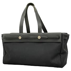 Hermès-Sac à main Hermes Airbag Cabas MM-Noir
