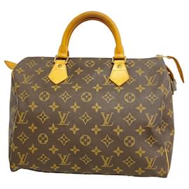 Louis Vuitton-Louis Vuitton Monogram Speedy 30 Handbag-Brown
