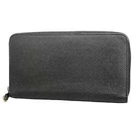 Louis Vuitton-Portefeuille long Louis Vuitton Taiga Zippy Organizer NM M30056 Noir-Noir