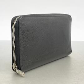 Louis Vuitton-Portefeuille long Louis Vuitton Taiga Zippy Organizer NM M30056 Noir-Noir
