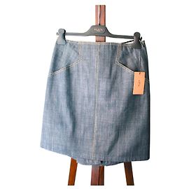 Saia jeans Alaïa azul Azul