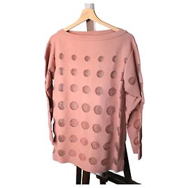 Alaïa Oversized Pullover aus Viskose Rosa Pink