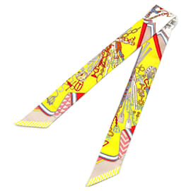 Hermès-Hermes Twilly Saddlemaker's Bouquet Silk Scarf-Multiple colors