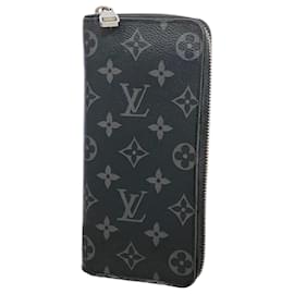 Louis Vuitton-Portefeuille Long Louis Vuitton Monogram Eclipse-Noir