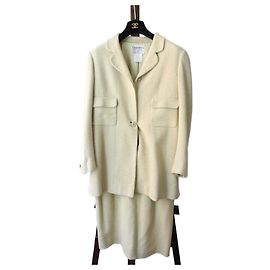 Chanel Tailleur Jupe en Coton Vert Vert