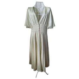 Zapa langes Kleid Grün Hellgrün