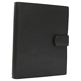 Louis Vuitton-LOUIS VUITTON Epi Agenda GM Day Planner Cover Black R20212 LV Auth ki5695-Black