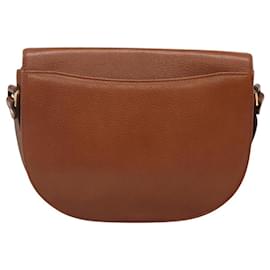 Autre Marque-Burberrys Shoulder Bag Leather Brown Gold Auth bs25521-Brown,Golden