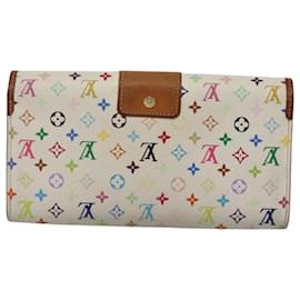 Louis Vuitton-LOUIS VUITTON Multicolor Portefeuille Sara Nu Wallet White M60277 Auth 123723-White